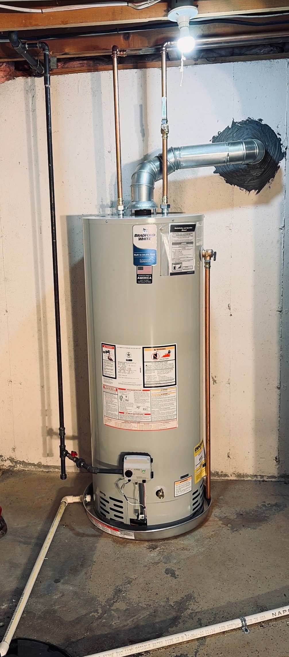 Completed residential plumbing work by Clydesdale Plumbing